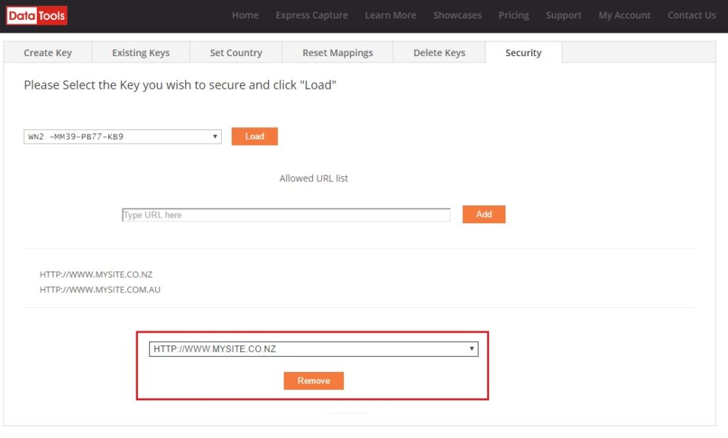 SecurityTabRemove