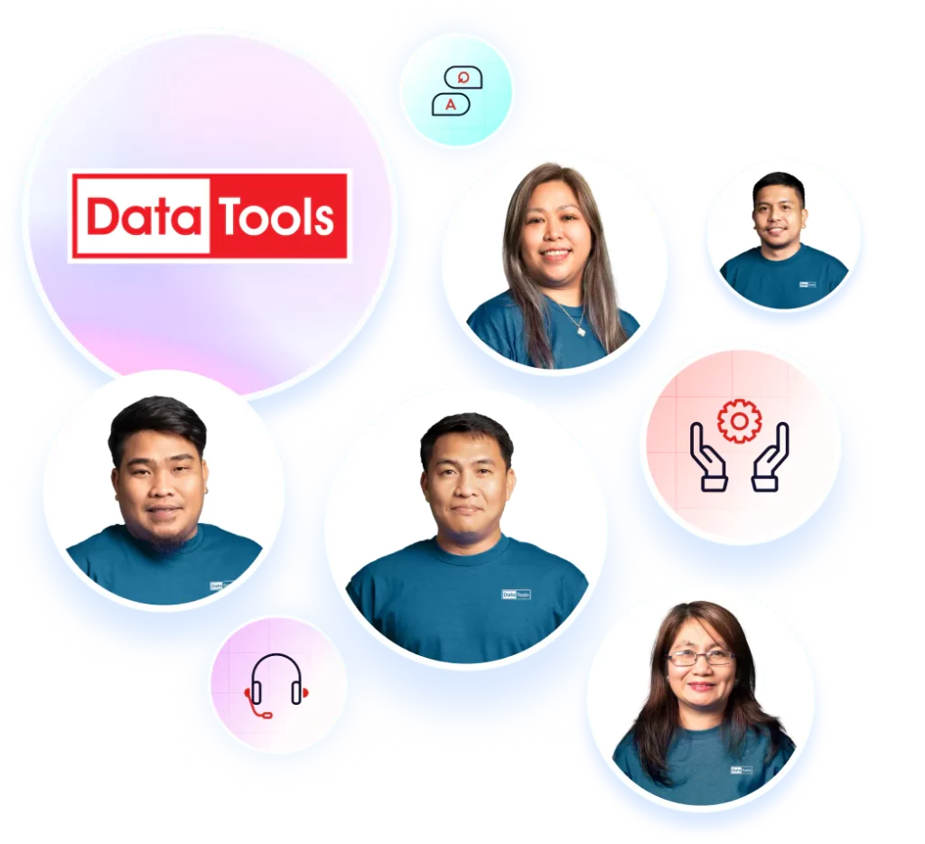 Bubble Image showing 'DataTools Customer Support'