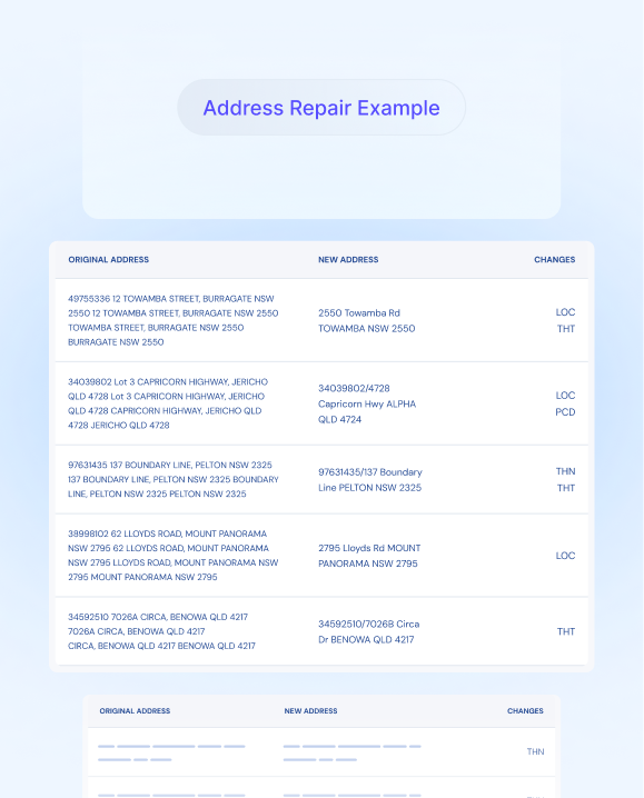 address repair